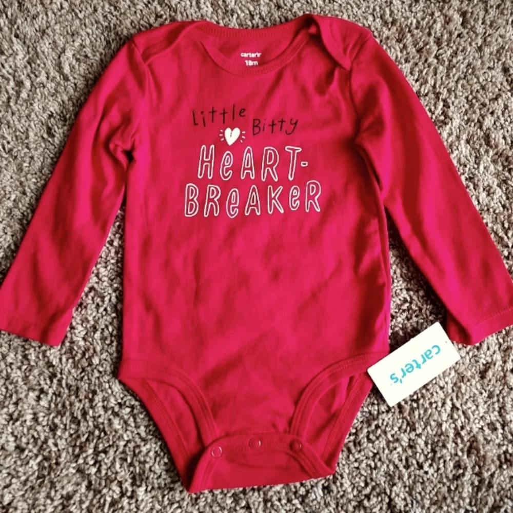 Carter's Onsie and Pull On Pants 2-Piece Hearts Hugs 18M